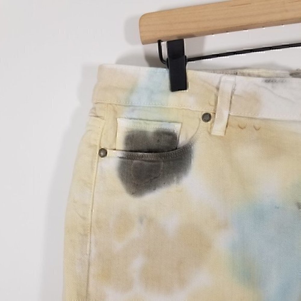 PAIGE Jimmy Jimmy Short Acid Wash Jean Shorts 30 - Picture 2 of 7